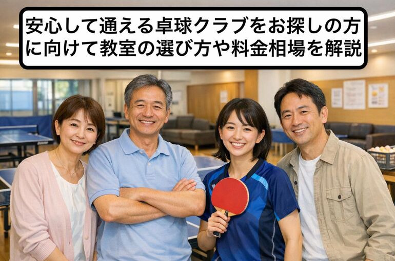 安心して通える卓球クラブをお探しの方に向けて教室の選び方や料金相場を解説